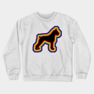 LGBTQ+ rainbow Boxer dog silhouette Crewneck Sweatshirt